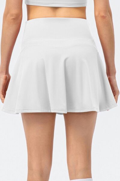 High Waist Wide Waistband Active Skirt - Global Village Kailua Boutique