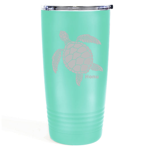 Honu 20oz Etched Tumbler Global Village Kailua Boutique