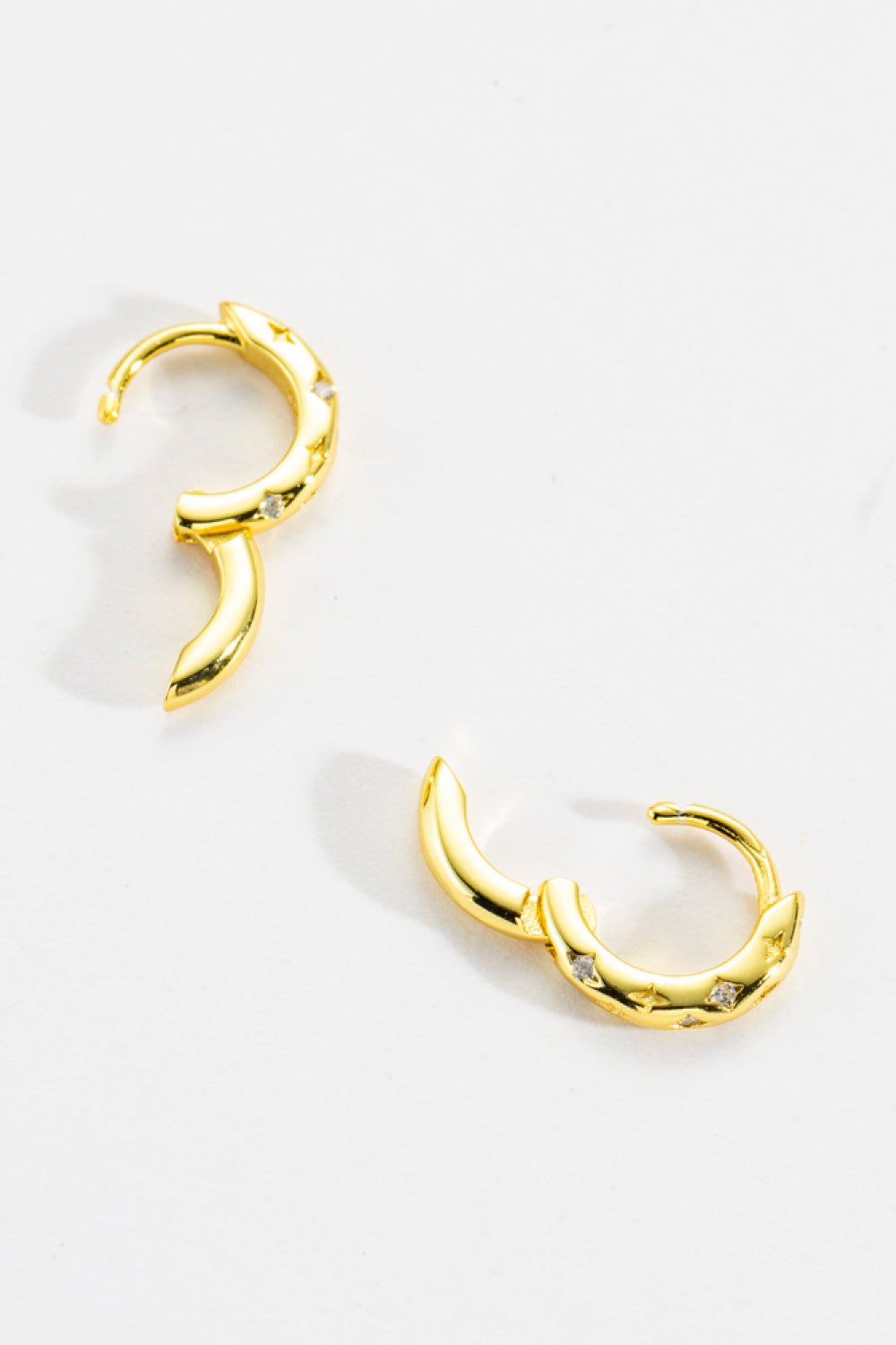 Huggie Earrings with Crystal Inlay - Global Village Kailua Boutique