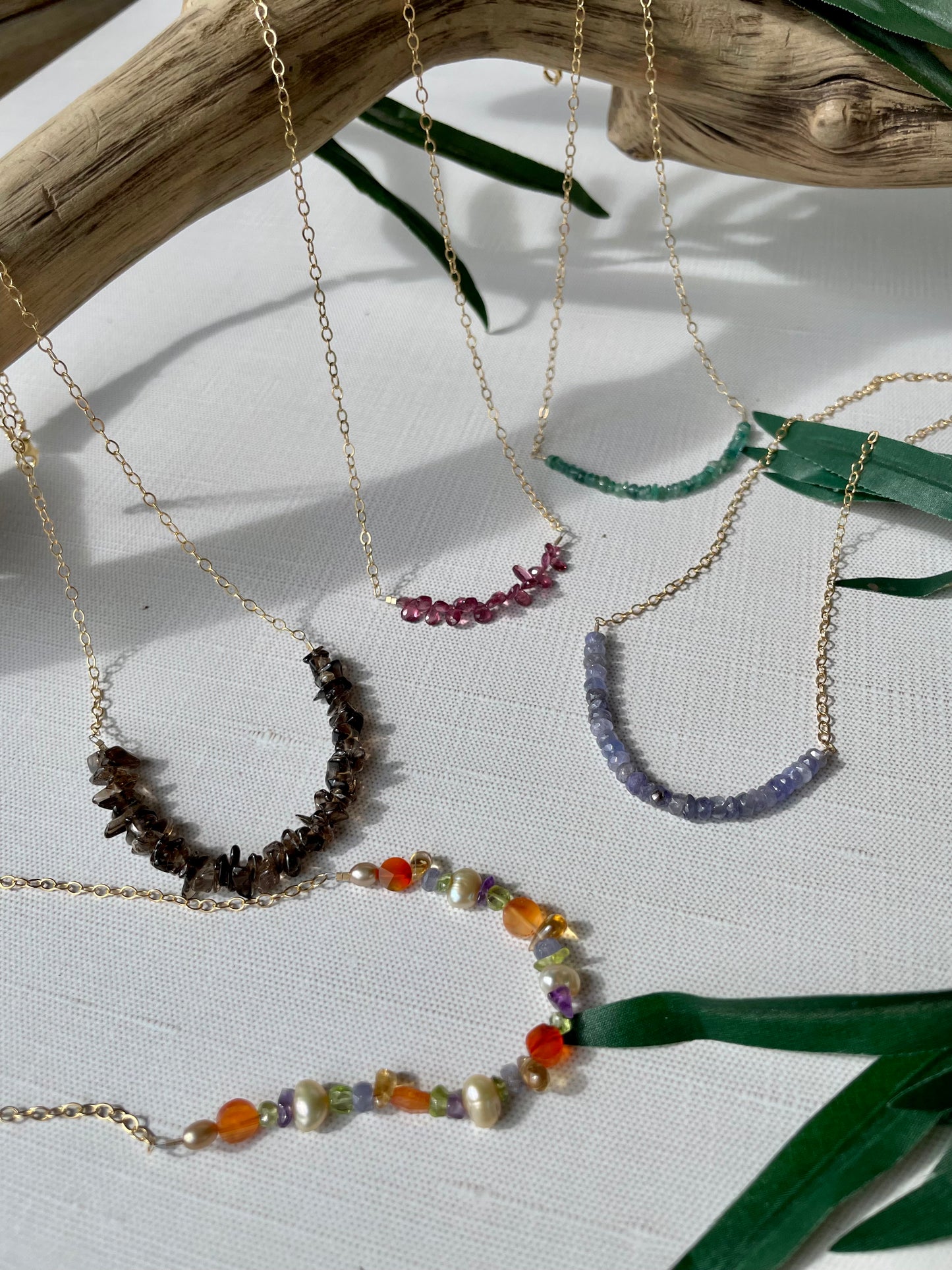 Delicate Gemstone Gold Filled Necklace Global Village Kailua Boutique