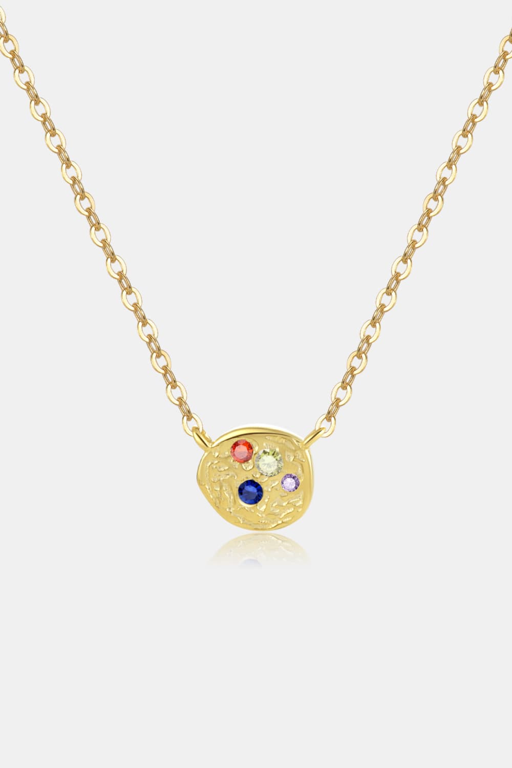 Inlaid Zircon Pendant 925 Sterling Silver Necklace - Global Village Kailua Boutique