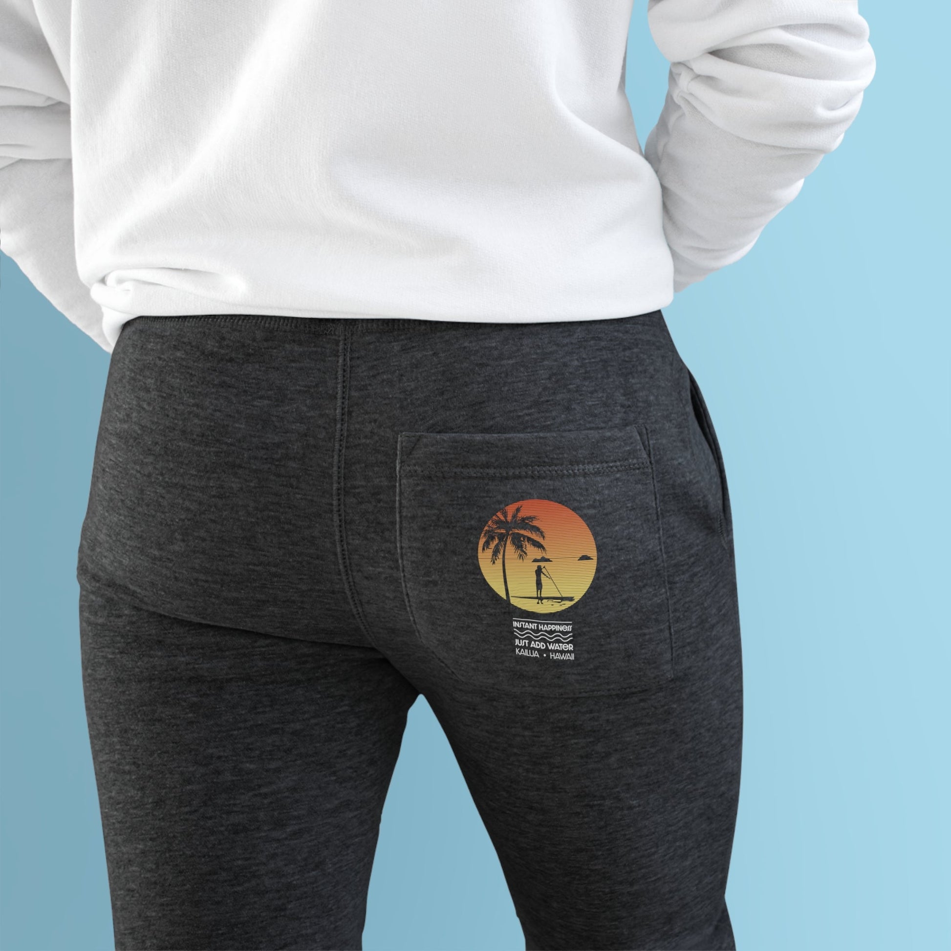 Instant Happiness Unisex Fleece Joggers - Global Village Kailua Boutique