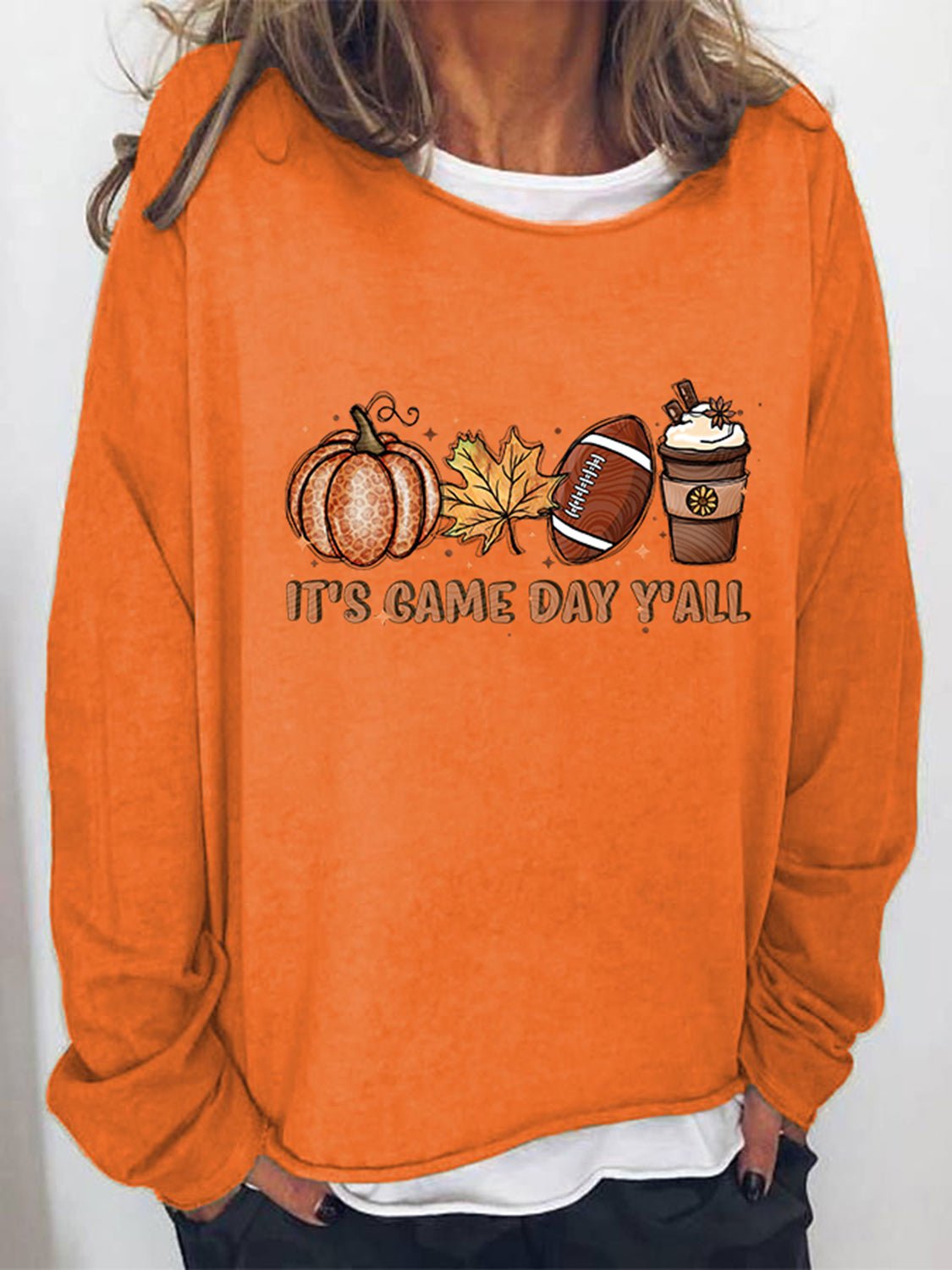 IT'S GAME DAY Y'ALL Graphic Sweatshirt - Global Village Kailua Boutique
