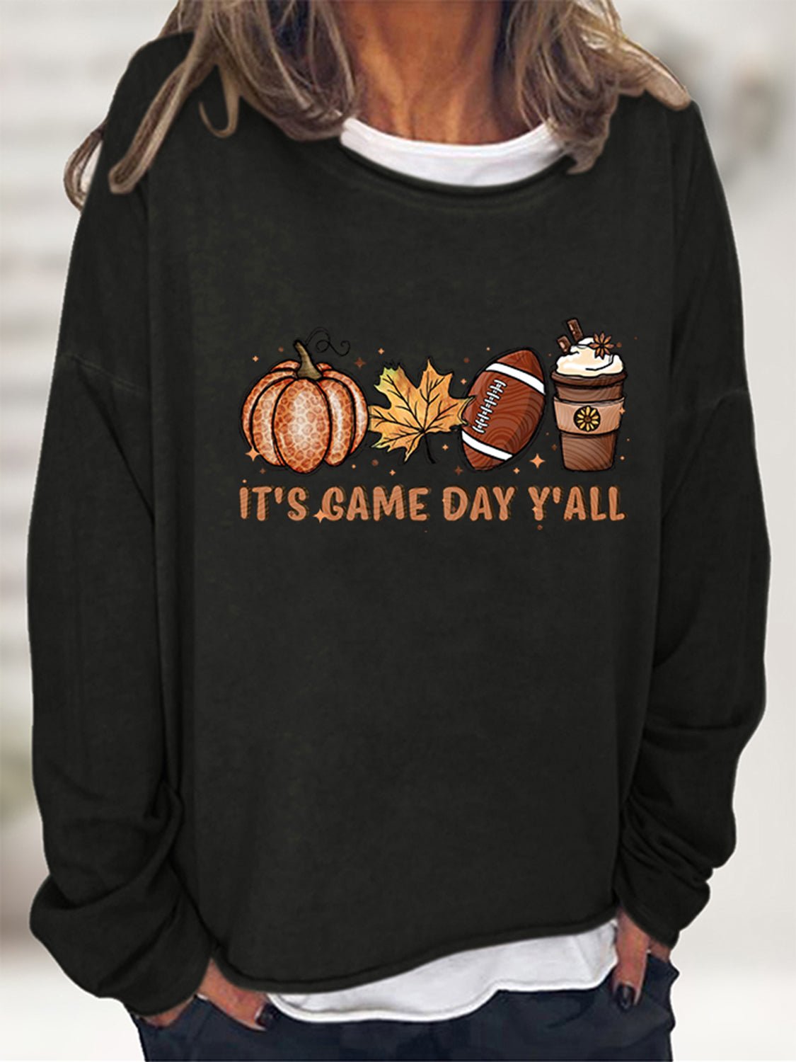 IT'S GAME DAY Y'ALL Graphic Sweatshirt - Global Village Kailua Boutique