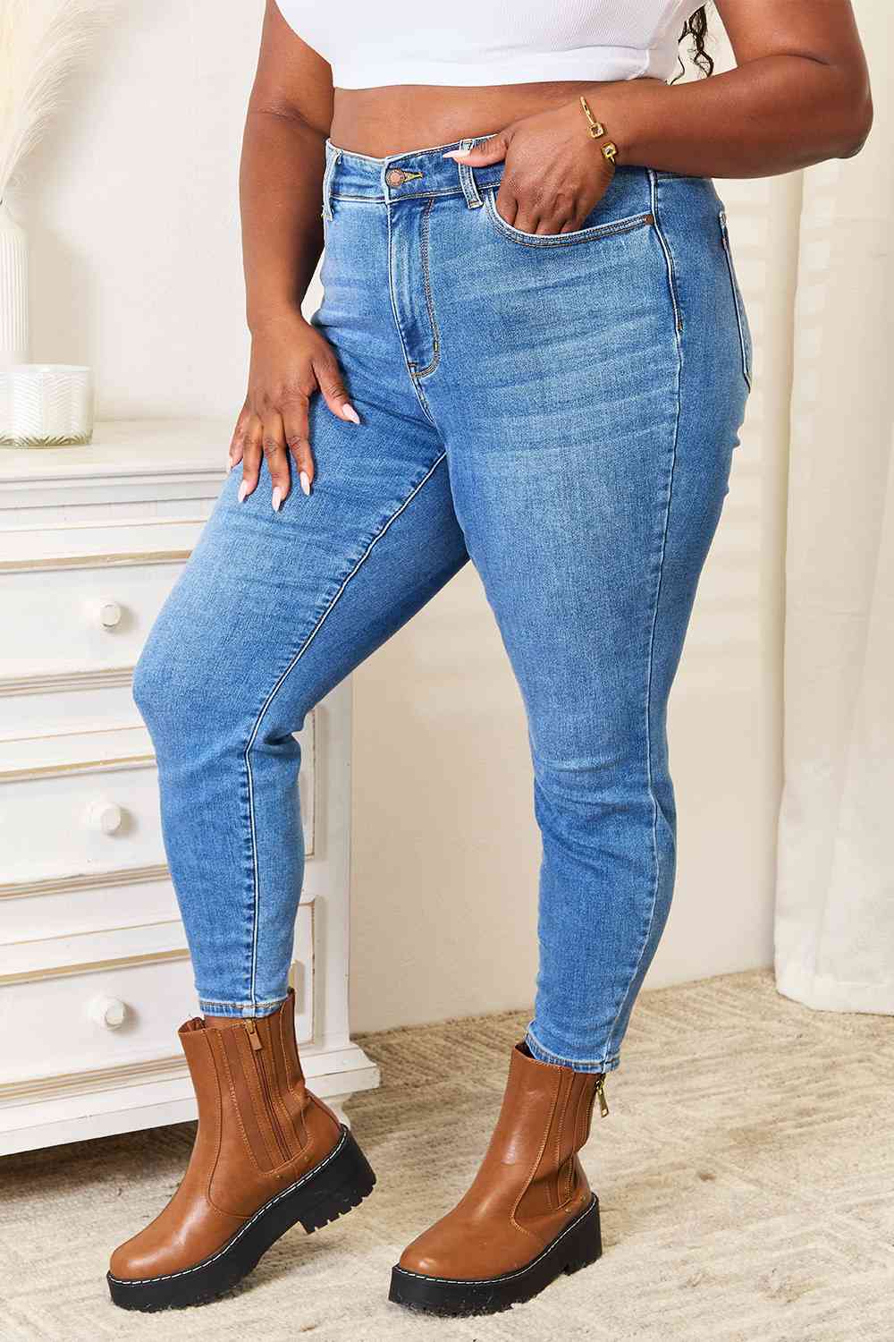Judy Blue High Waist Skinny Jeans - Global Village Kailua Boutique