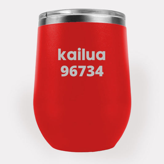 Kailua 96734 12oz Etched Tumbler Global Village Kailua Boutique