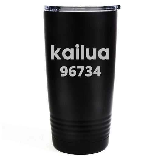 Kailua 96734 20oz Etched Tumbler Global Village Kailua Boutique