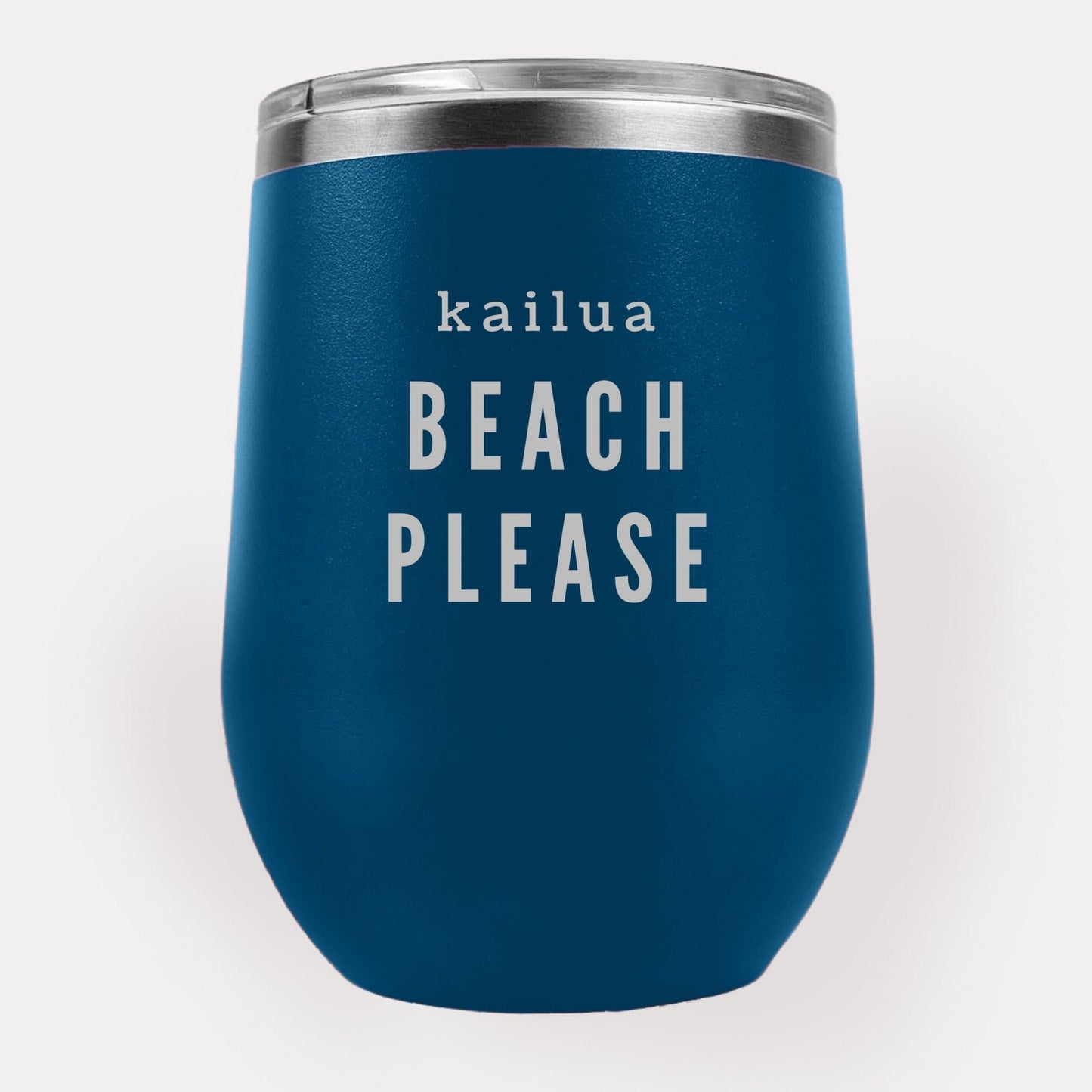 Kailua Beach Please 12oz Etched Tumbler Global Village Kailua Boutique