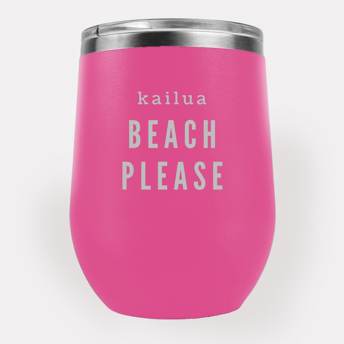 Kailua Beach Please 12oz Etched Tumbler Global Village Kailua Boutique