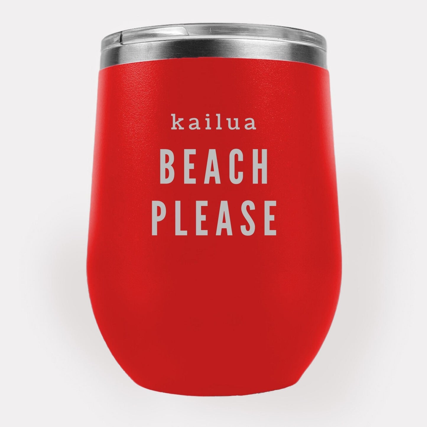 Kailua Beach Please 12oz Etched Tumbler Global Village Kailua Boutique