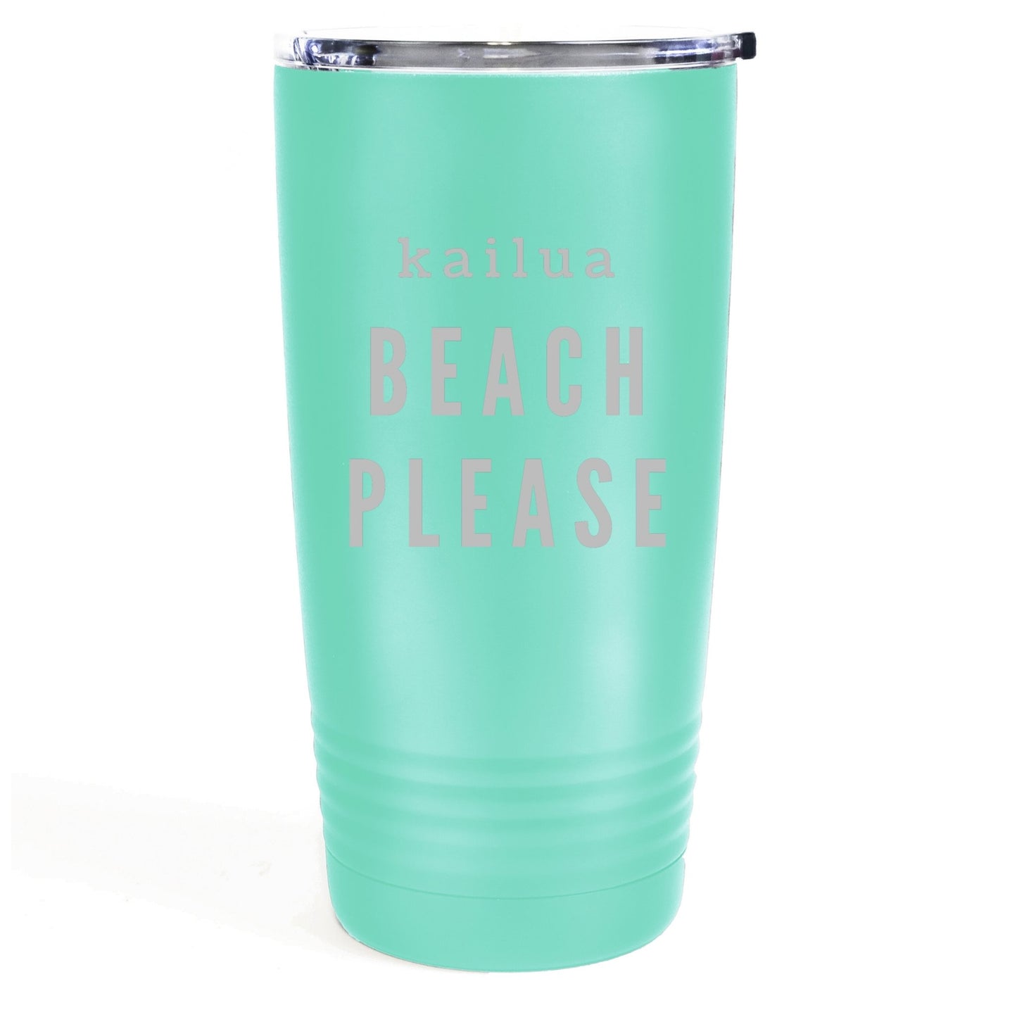 Kailua Beach Please 20oz Etched Tumbler Global Village Kailua Boutique