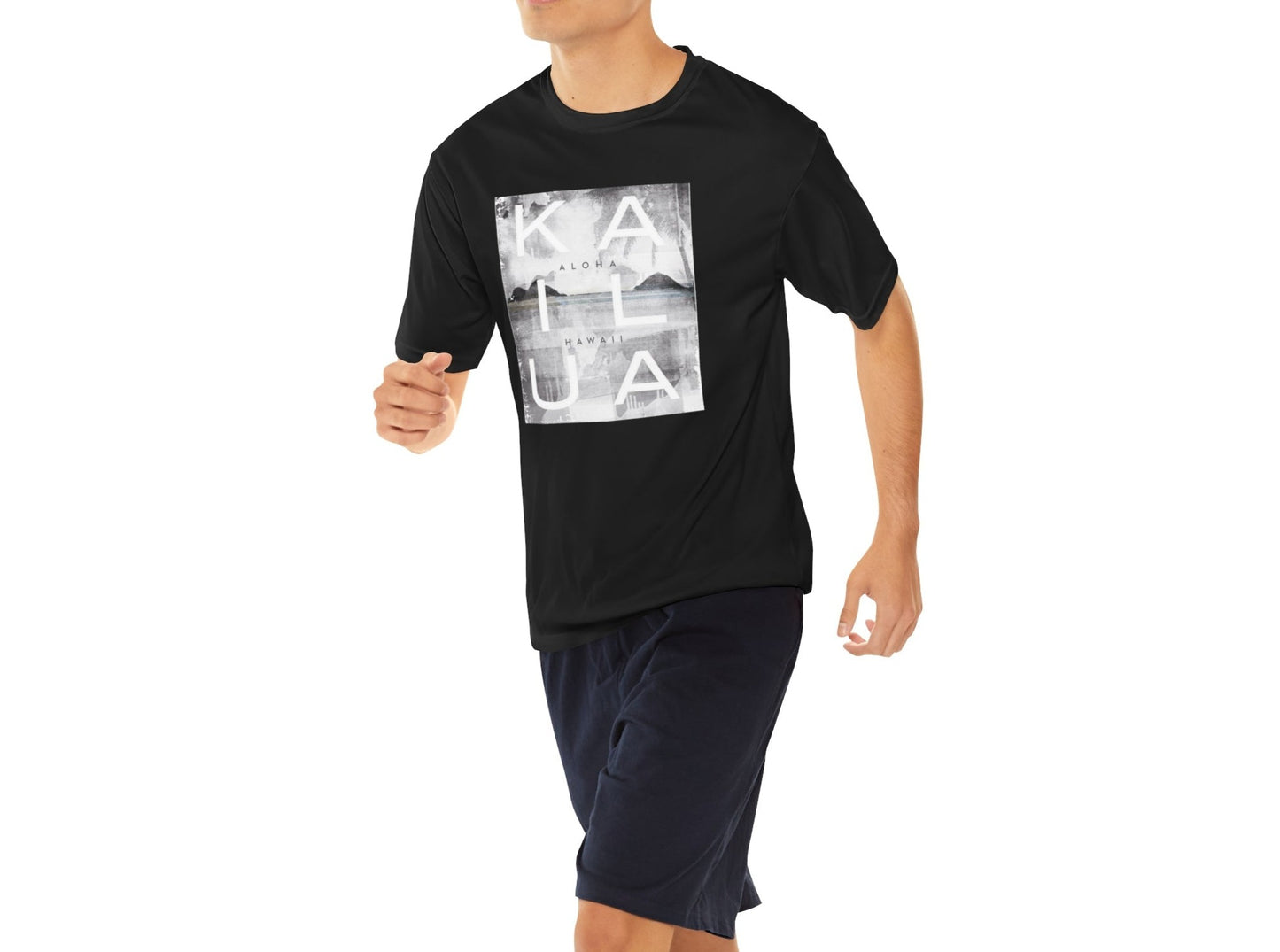 Kailua Block Performance T-Shirt - Global Village Kailua Boutique