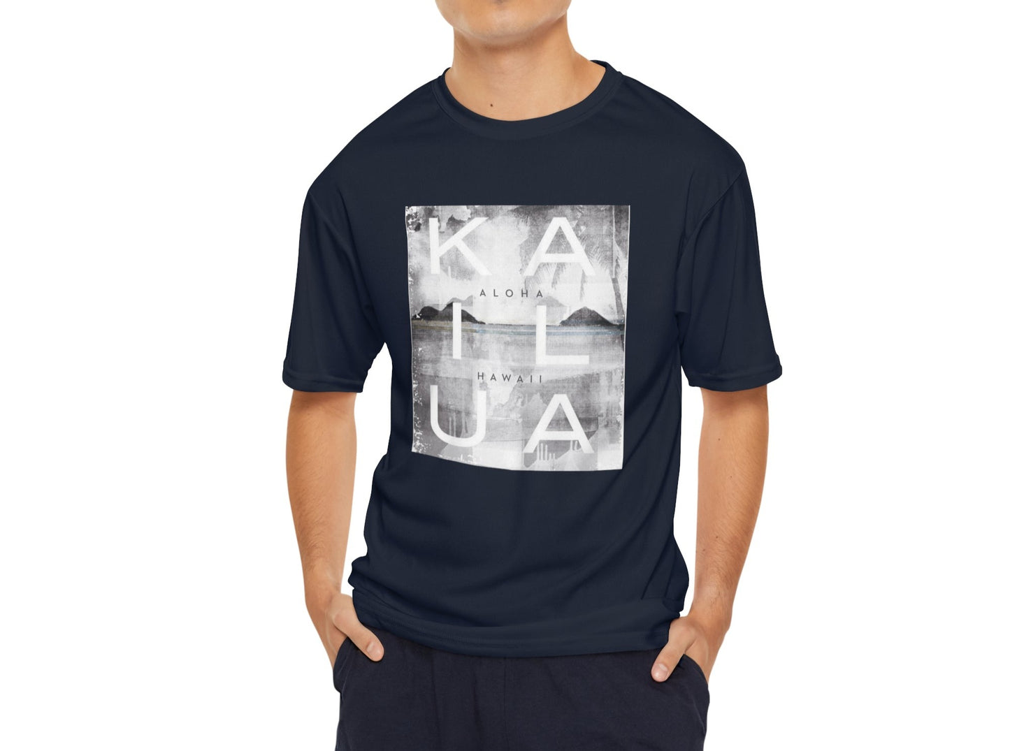 Kailua Block Performance T-Shirt - Global Village Kailua Boutique