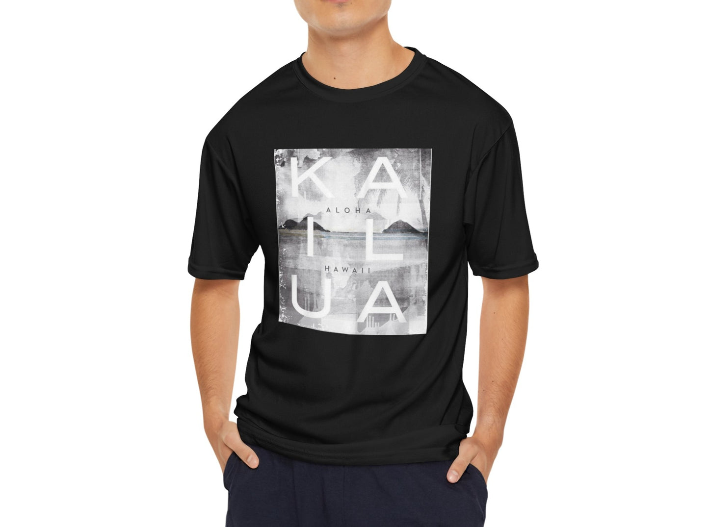Kailua Block Performance T-Shirt - Global Village Kailua Boutique