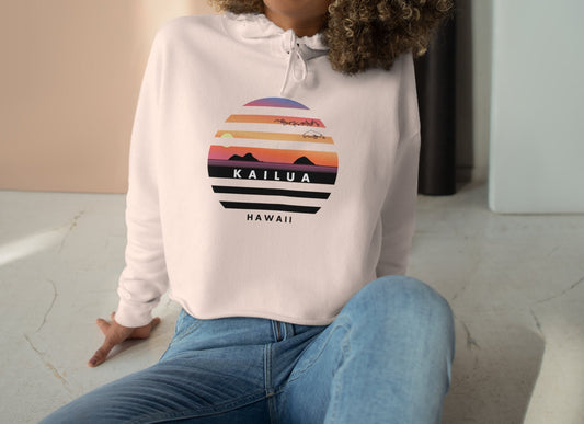 Kailua Hoodie Women's Stripes Mokulua - Global Village Kailua Boutique