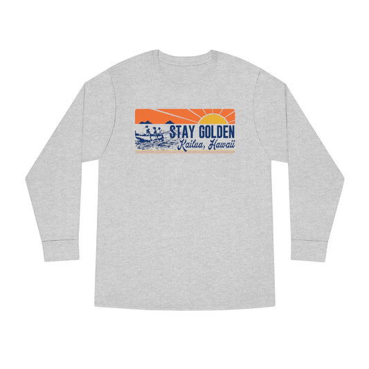 Kailua Tee Unisex Stay Golden Mokulua Long Sleeve Jersey Global Village Kailua Boutique
