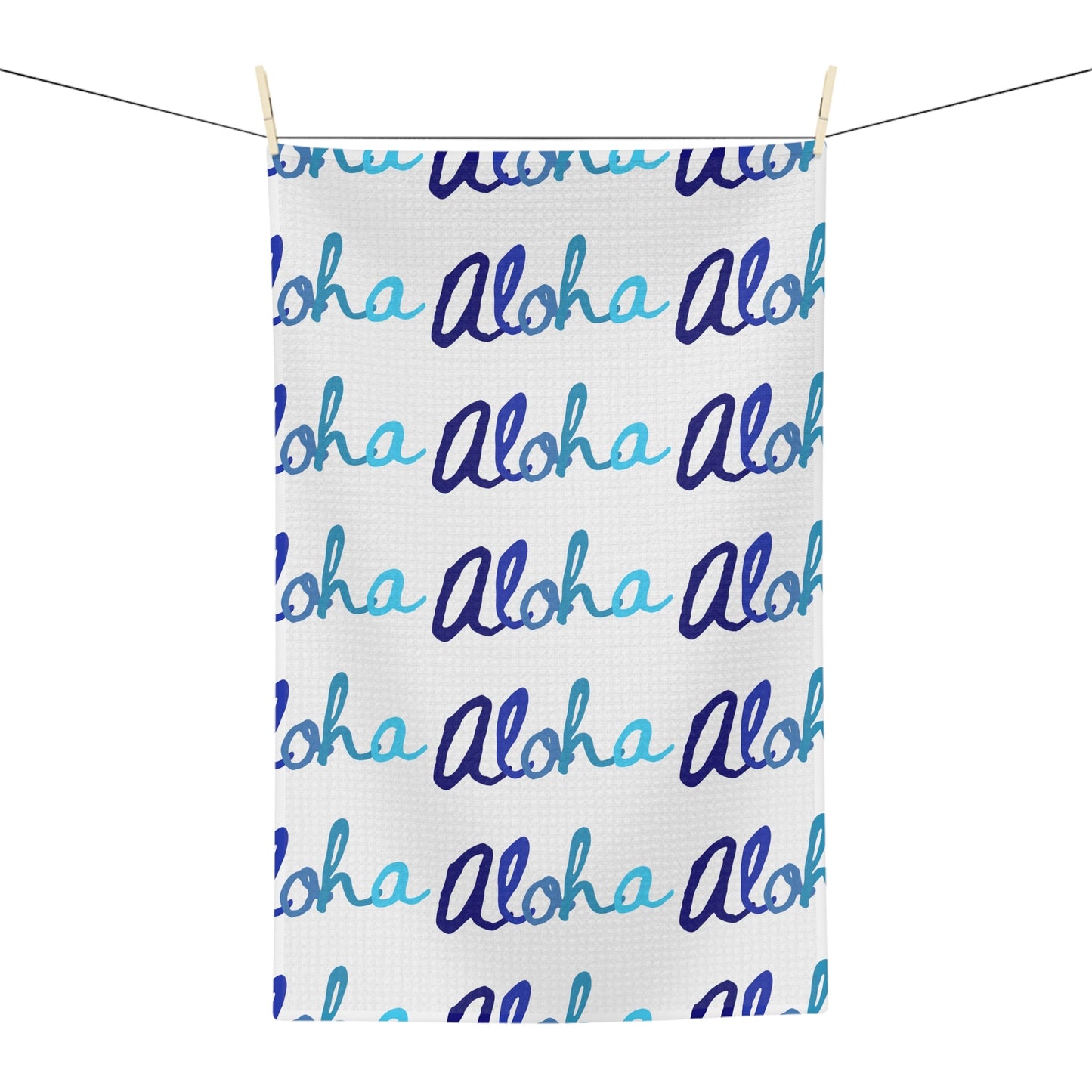 Kitchen Towel Aloha Blue Scale - Global Village Kailua Boutique