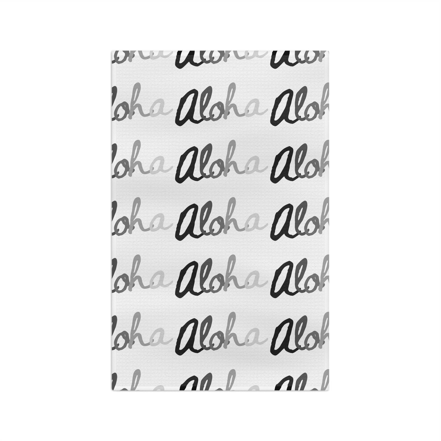 Kitchen Towel Aloha Grey Scale - Global Village Kailua Boutique