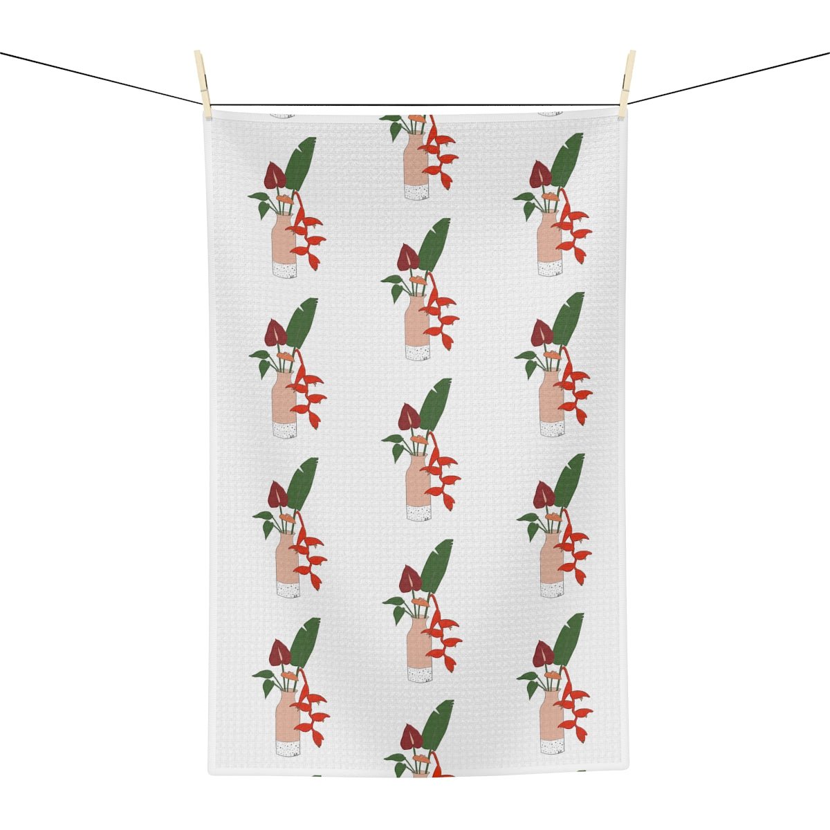 Kitchen Towel Anthurium Bouquet Global Village Kailua Boutique