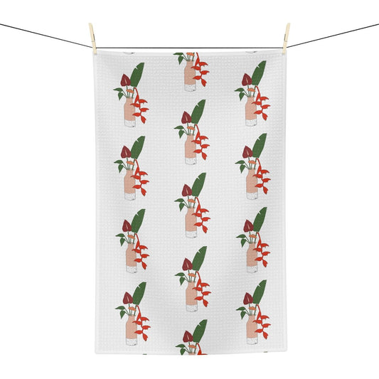 Kitchen Towel Anthurium Bouquet Global Village Kailua Boutique