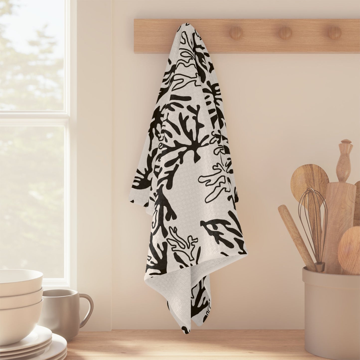 Kitchen Towel Coral Midnight - Global Village Kailua Boutique