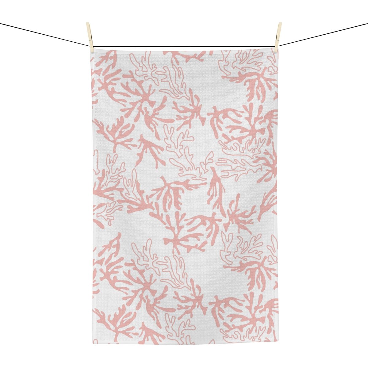 Kitchen Towel Coral Pale Pink Global Village Kailua Boutique