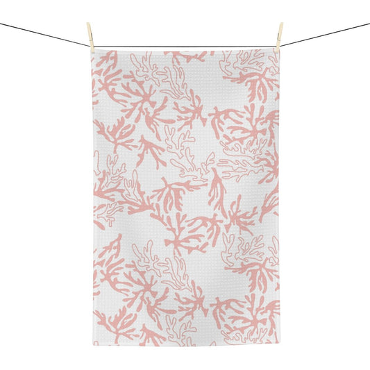 Kitchen Towel Coral Pale Pink Global Village Kailua Boutique