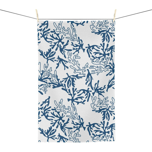 Kitchen Towel Coral Teal Global Village Kailua Boutique