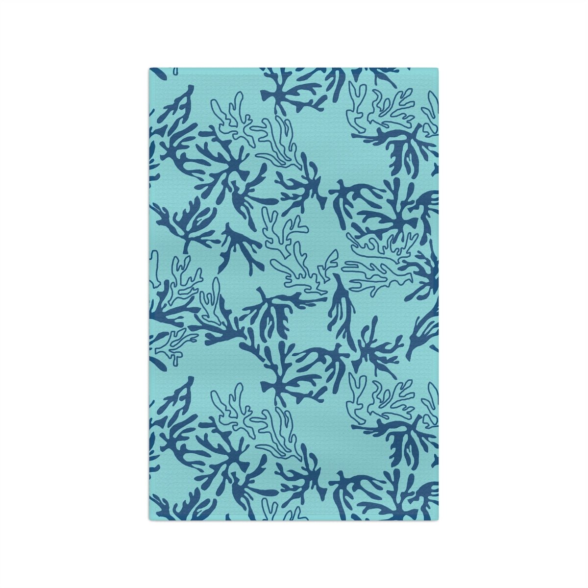 Kitchen Towel Coral Teal & Aqua Global Village Kailua Boutique