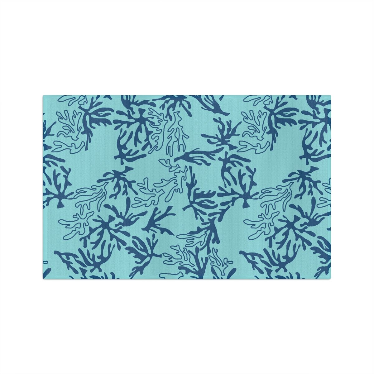 Kitchen Towel Coral Teal & Aqua Global Village Kailua Boutique