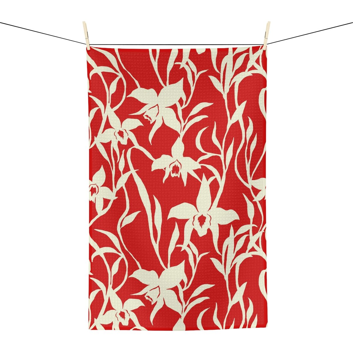 Kitchen Towel Orchid Red Global Village Kailua Boutique