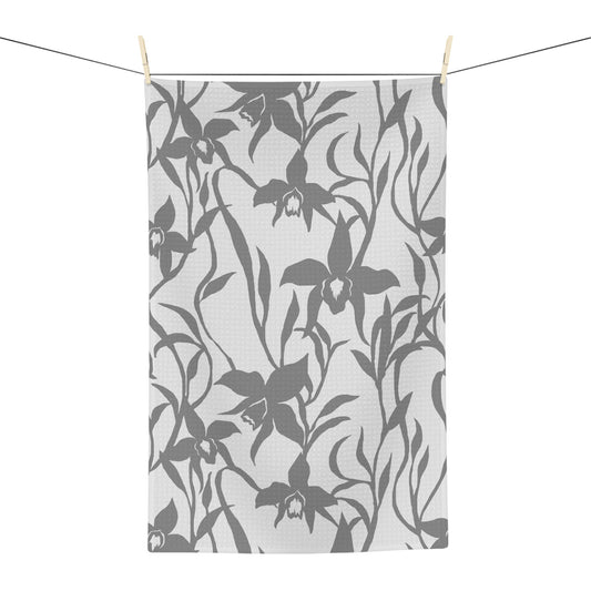 Kitchen Towel Orchid Ink Charcoal - Global Village Kailua Boutique