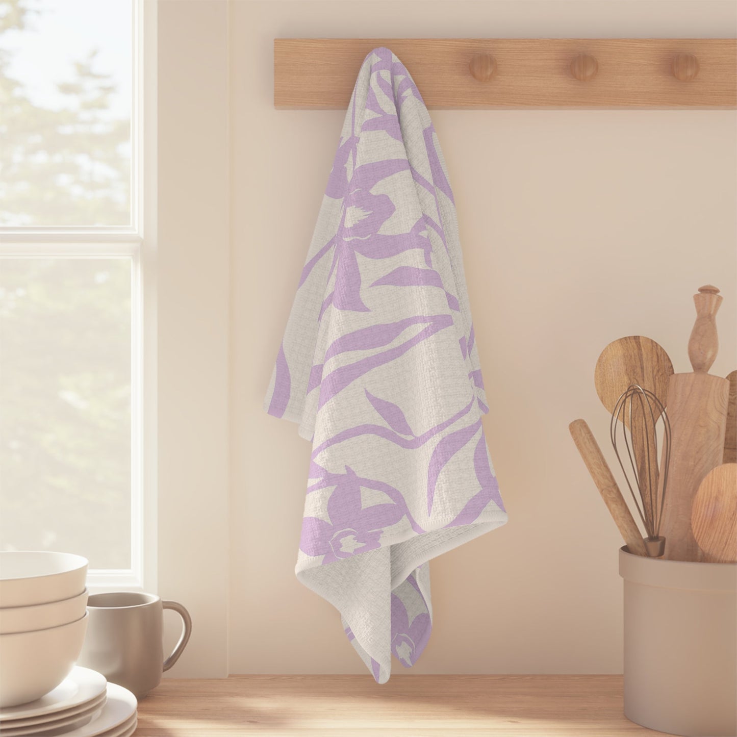 Kitchen Towel Orchid Lavender - Global Village Kailua Boutique