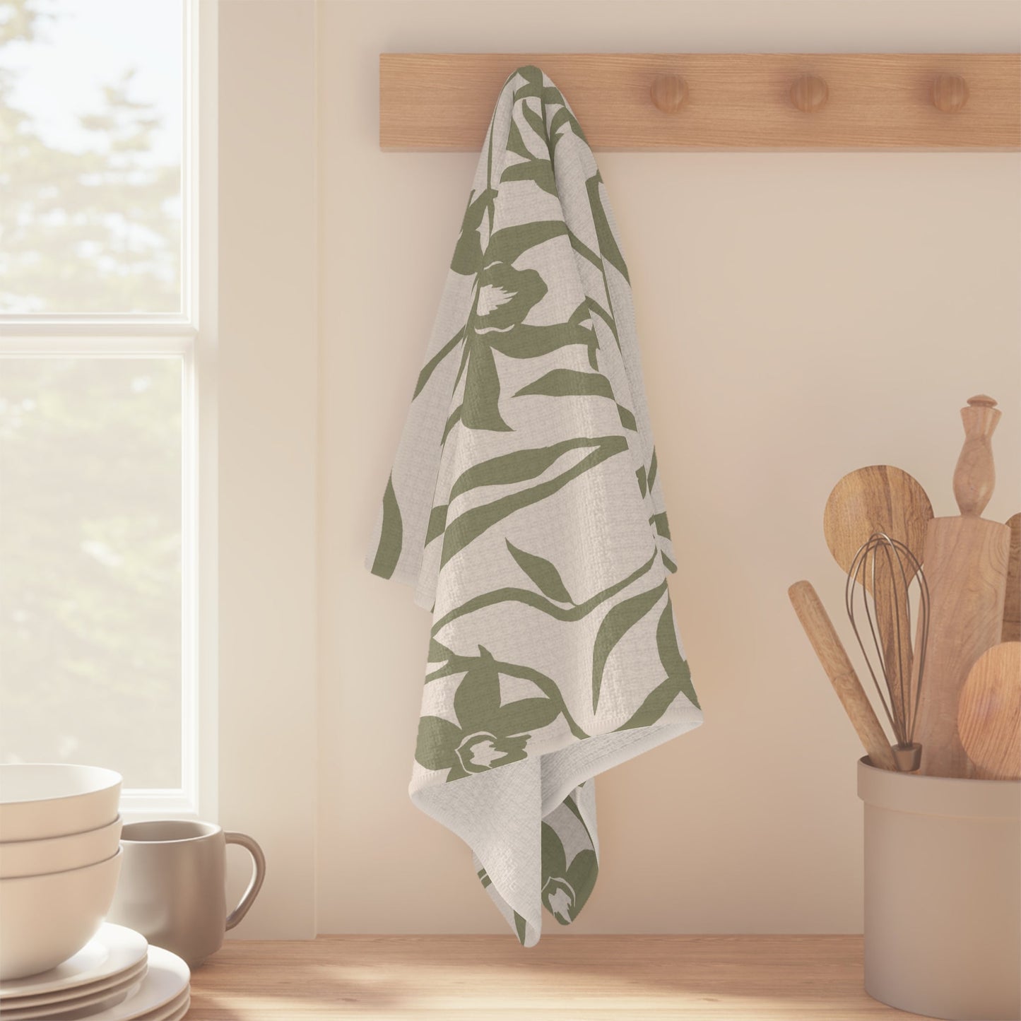 Kitchen Towel Orchid Sage - Global Village Kailua Boutique