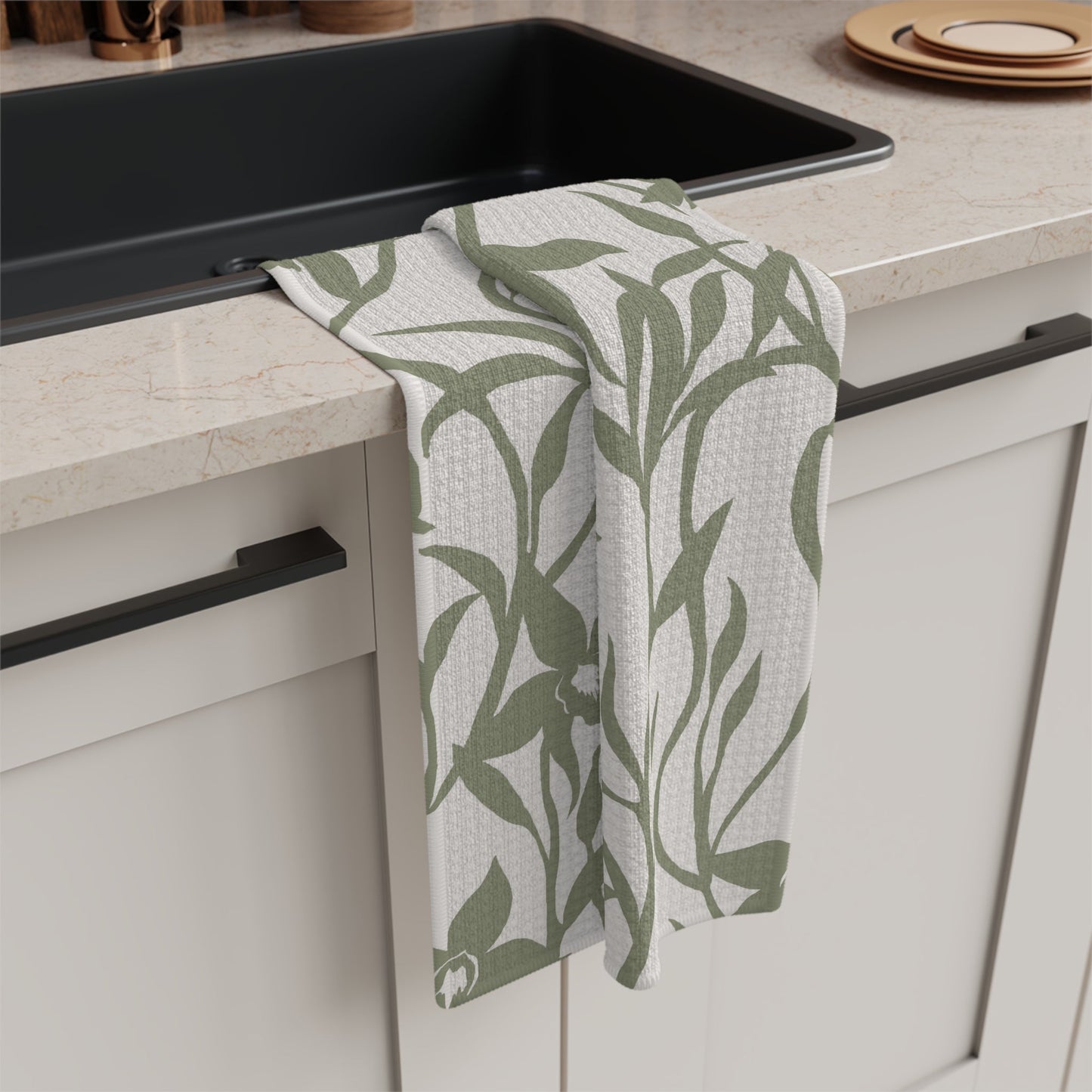Kitchen Towel Orchid Sage - Global Village Kailua Boutique