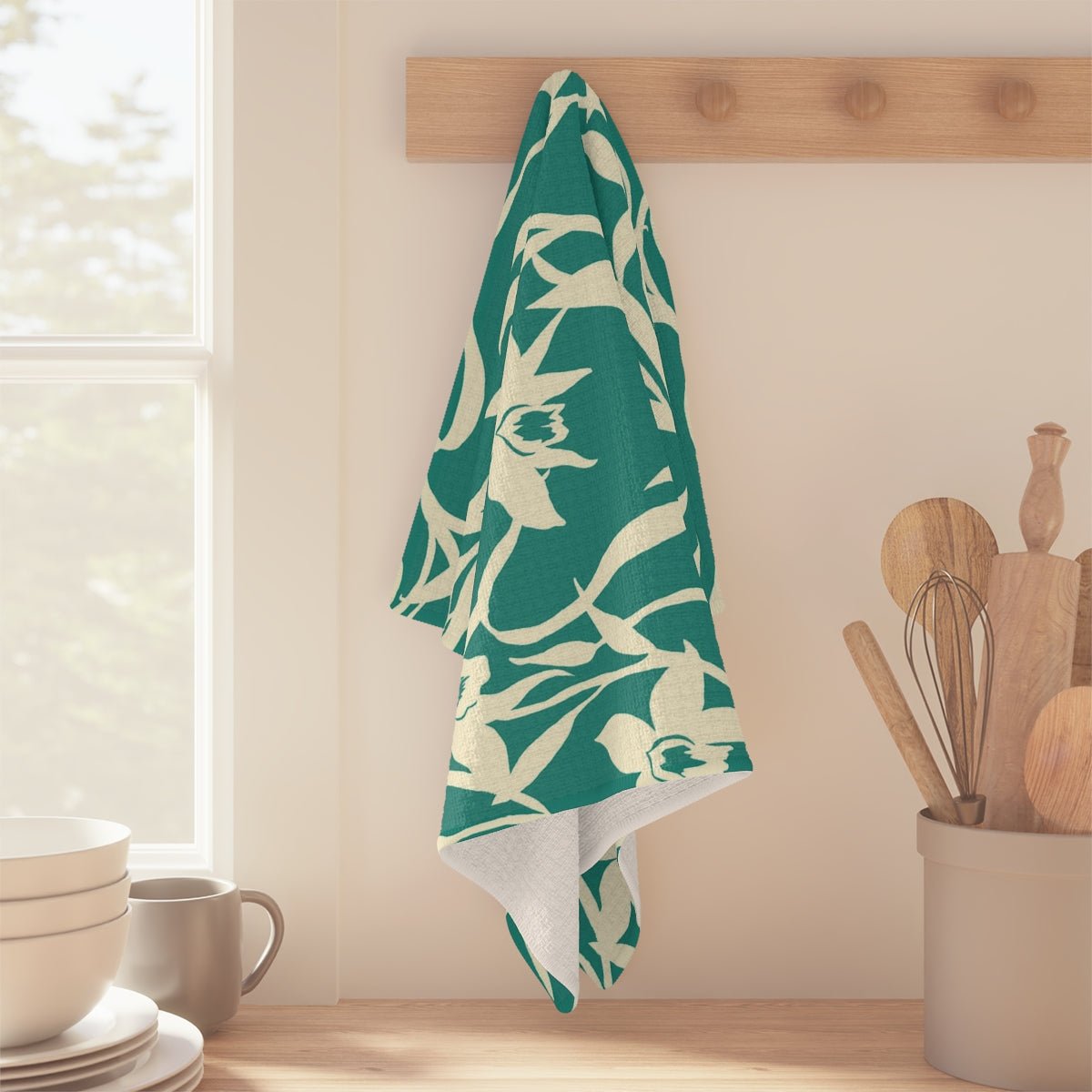 Kitchen Towel Orchid Teal Global Village Kailua Boutique