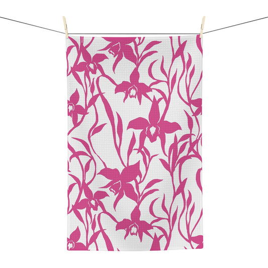 Kitchen Towel Orchid Whimsy Pink - Global Village Kailua Boutique