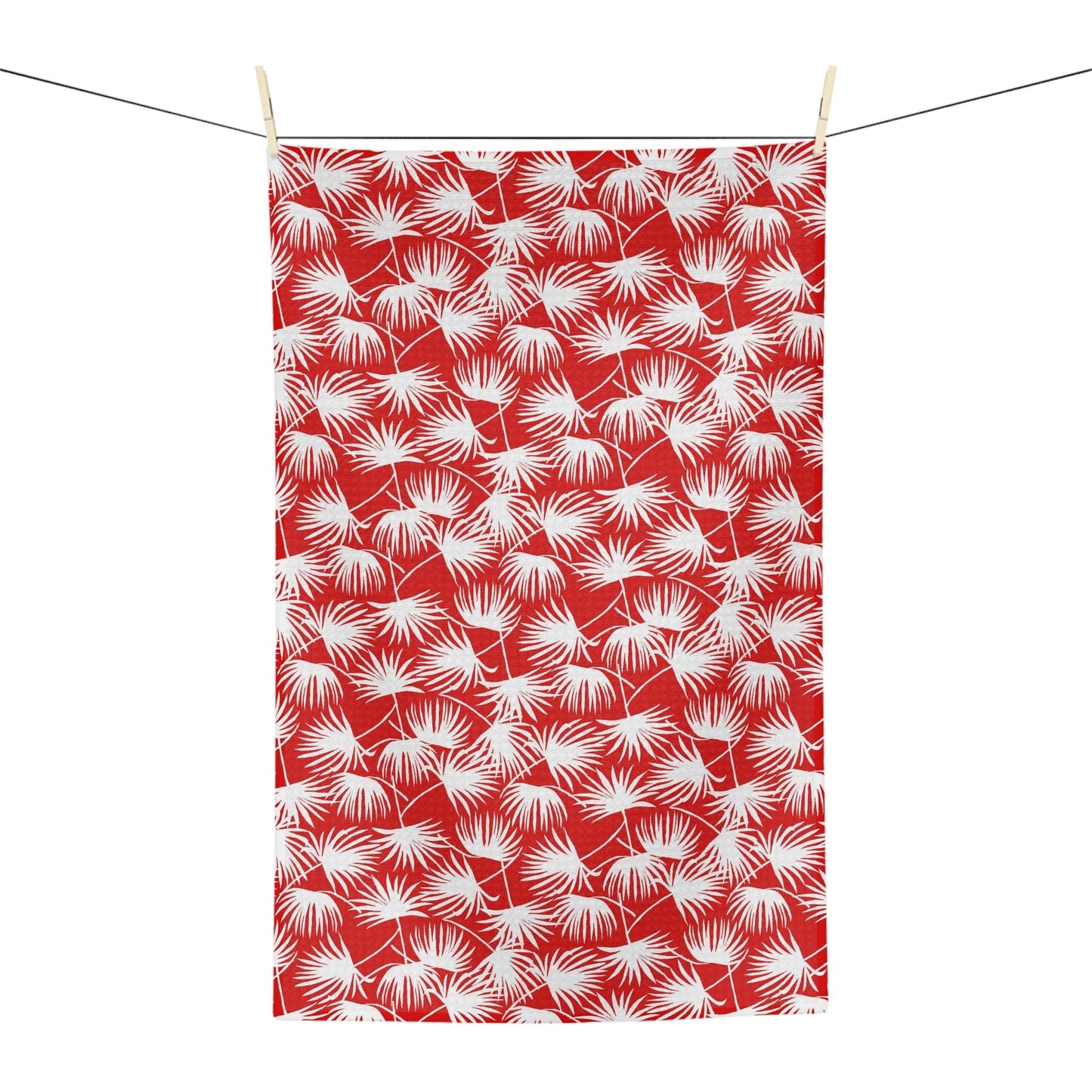 Kitchen Towel Palm Fan Red - Global Village Kailua Boutique