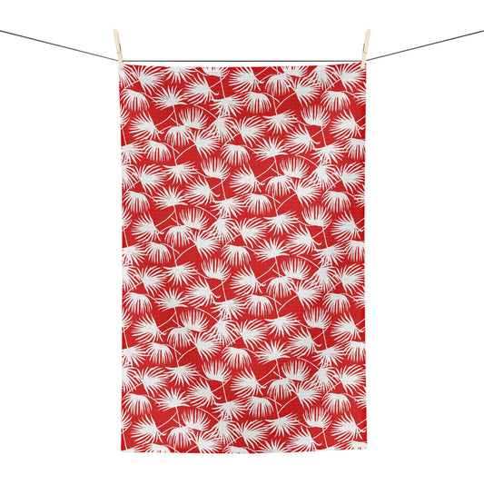 Kitchen Towel Palm Fan Red - Global Village Kailua Boutique