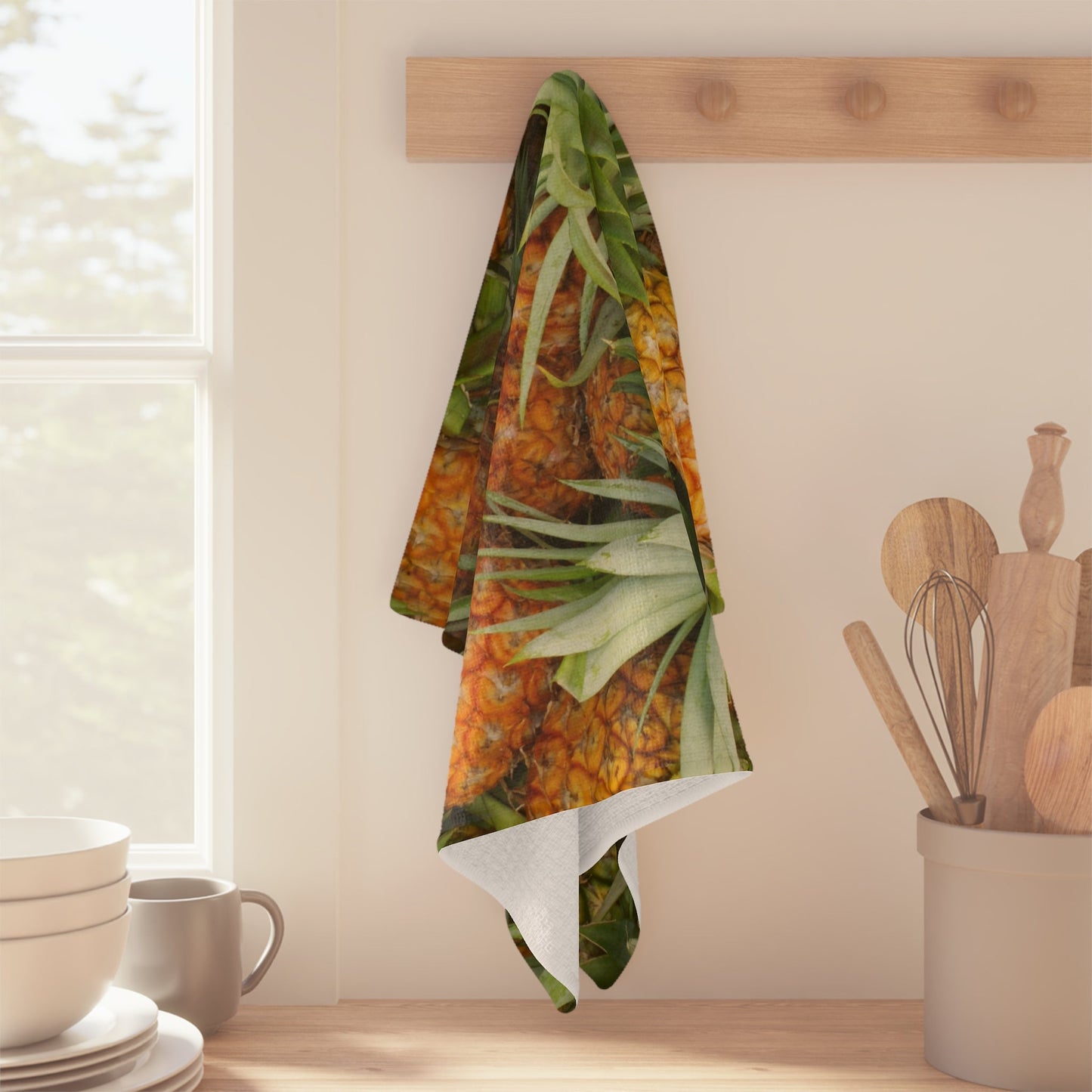 Kitchen Towel Pineapple Pile - Global Village Kailua Boutique