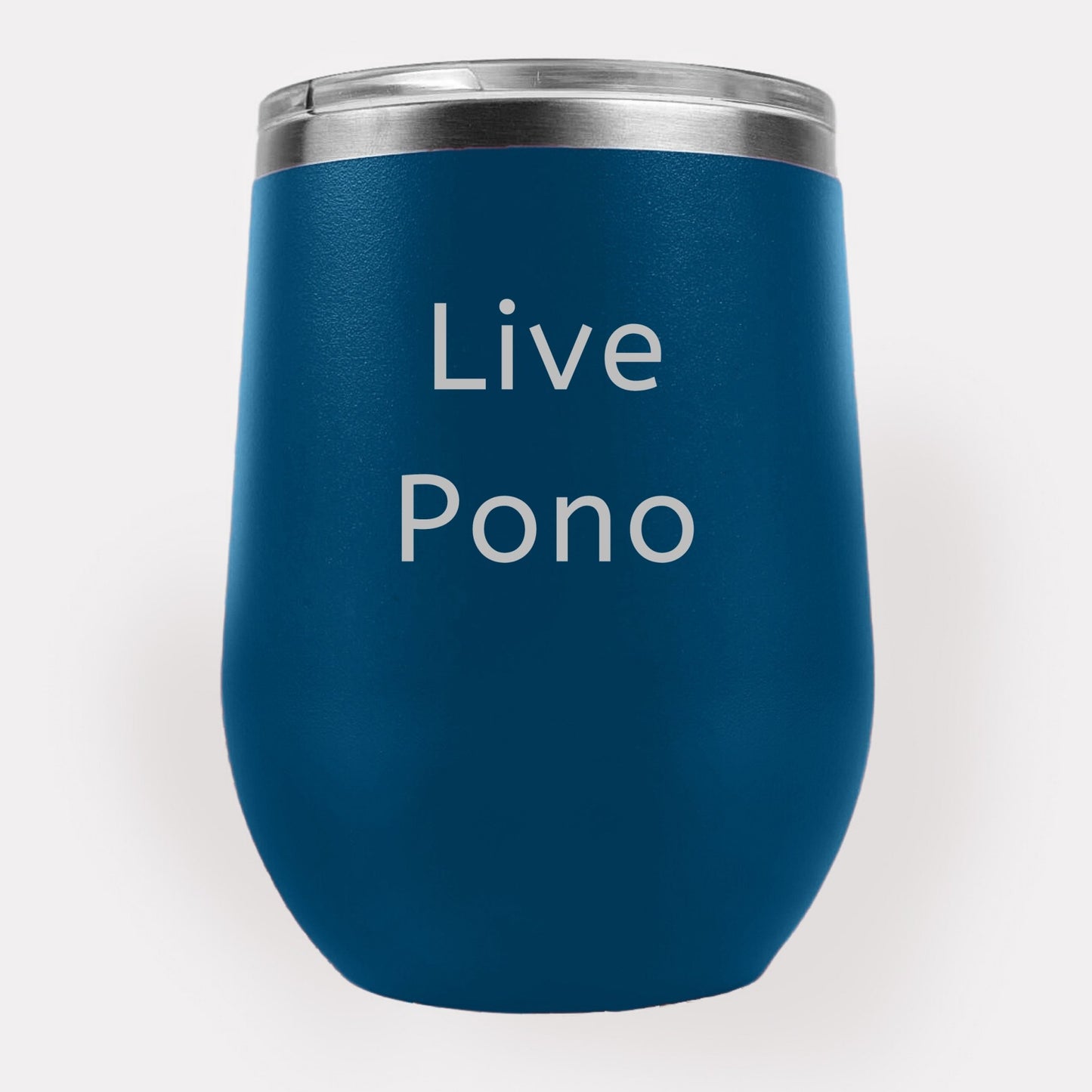 Live Pono 12oz Etched Tumbler Global Village Kailua Boutique