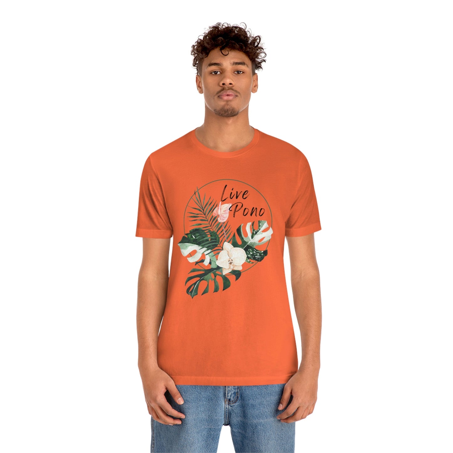 Live Pono Tropical Flower Unisex Jersey Tee - Global Village Kailua Boutique
