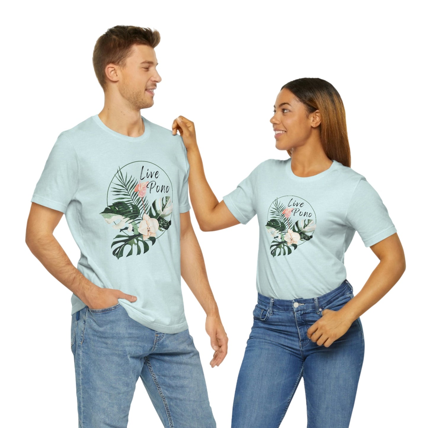 Live Pono Tropical Flower Unisex Jersey Tee - Global Village Kailua Boutique