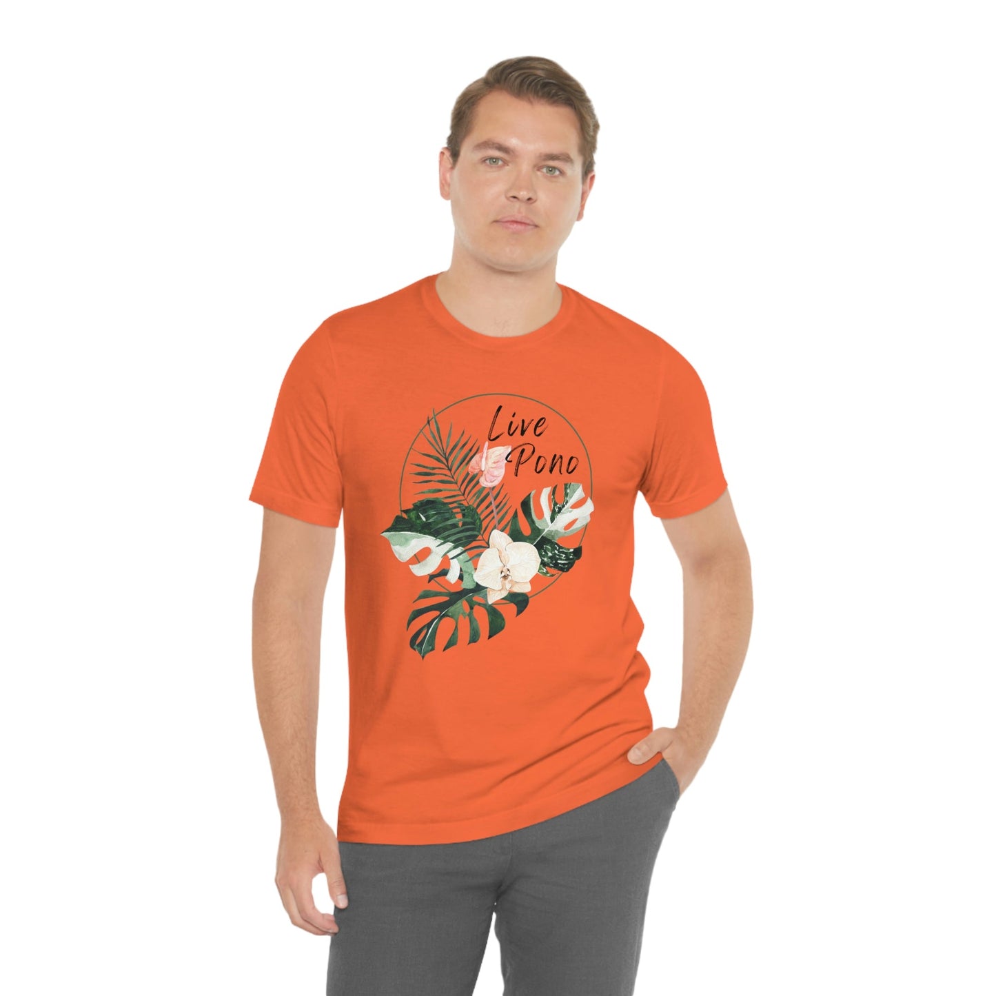 Live Pono Tropical Flower Unisex Jersey Tee - Global Village Kailua Boutique
