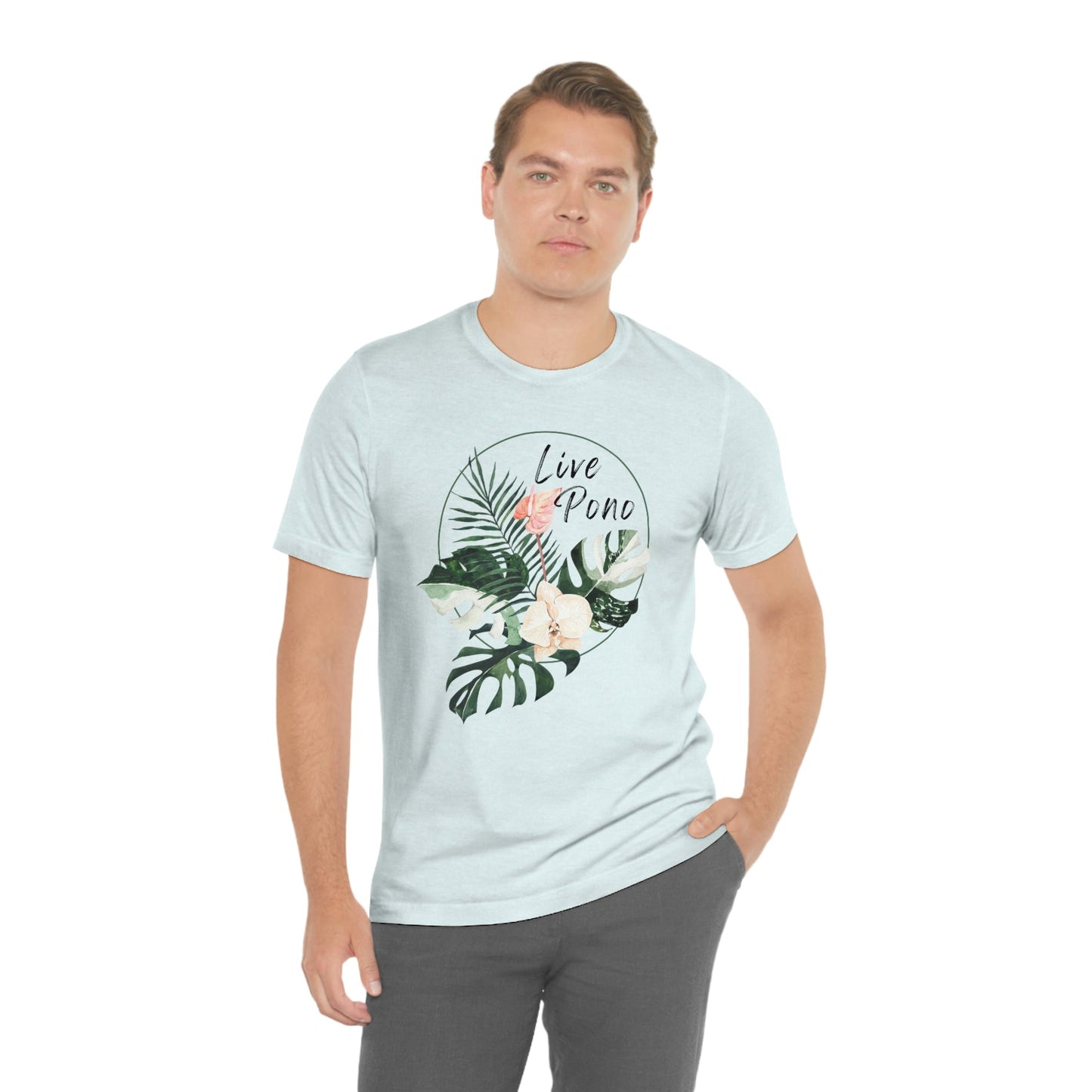 Live Pono Tropical Flower Unisex Jersey Tee - Global Village Kailua Boutique