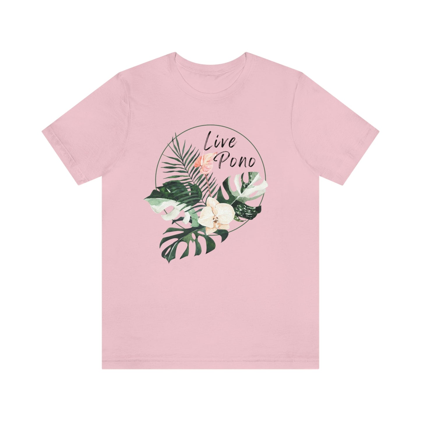 Live Pono Tropical Flower Unisex Jersey Tee - Global Village Kailua Boutique