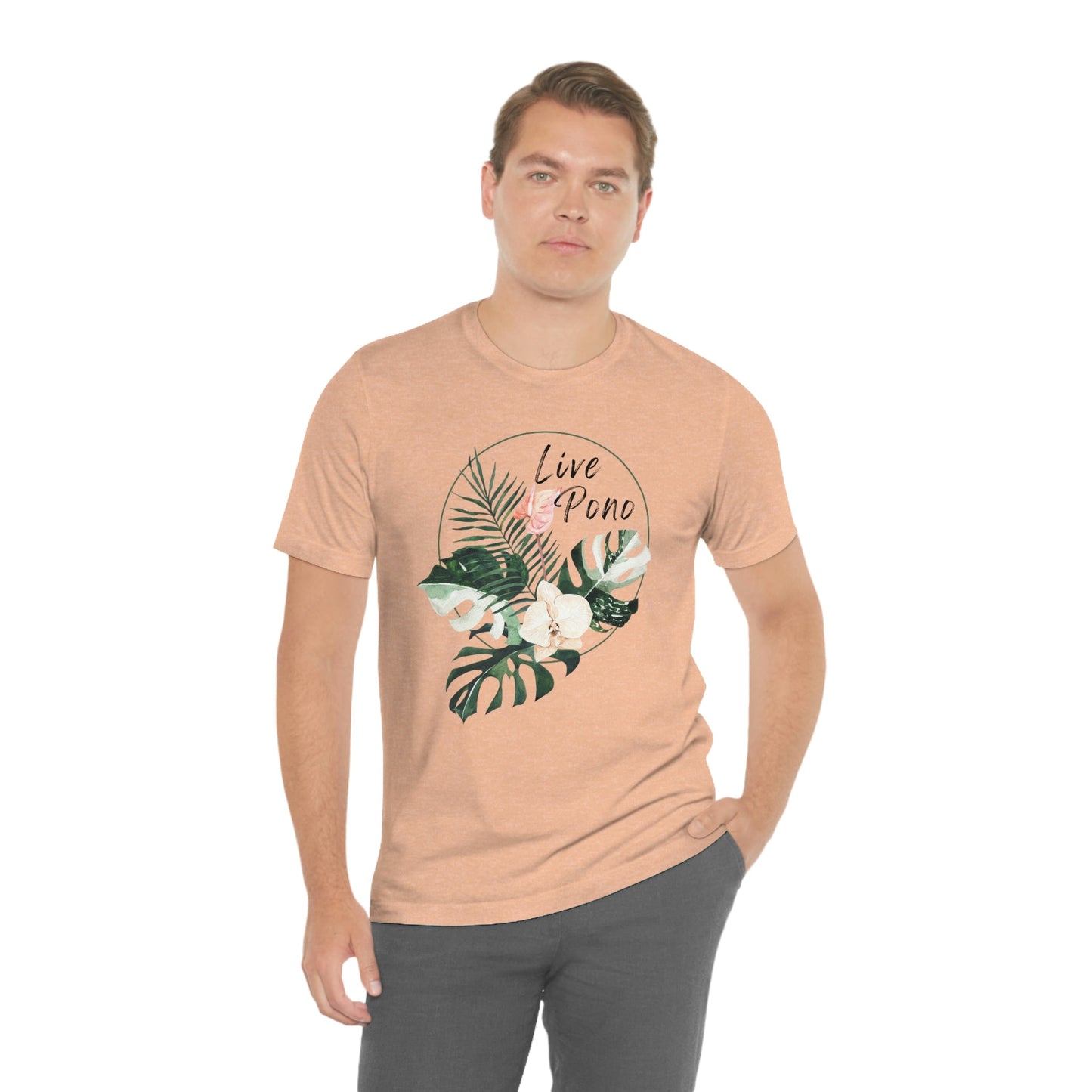 Live Pono Tropical Flower Unisex Jersey Tee - Global Village Kailua Boutique