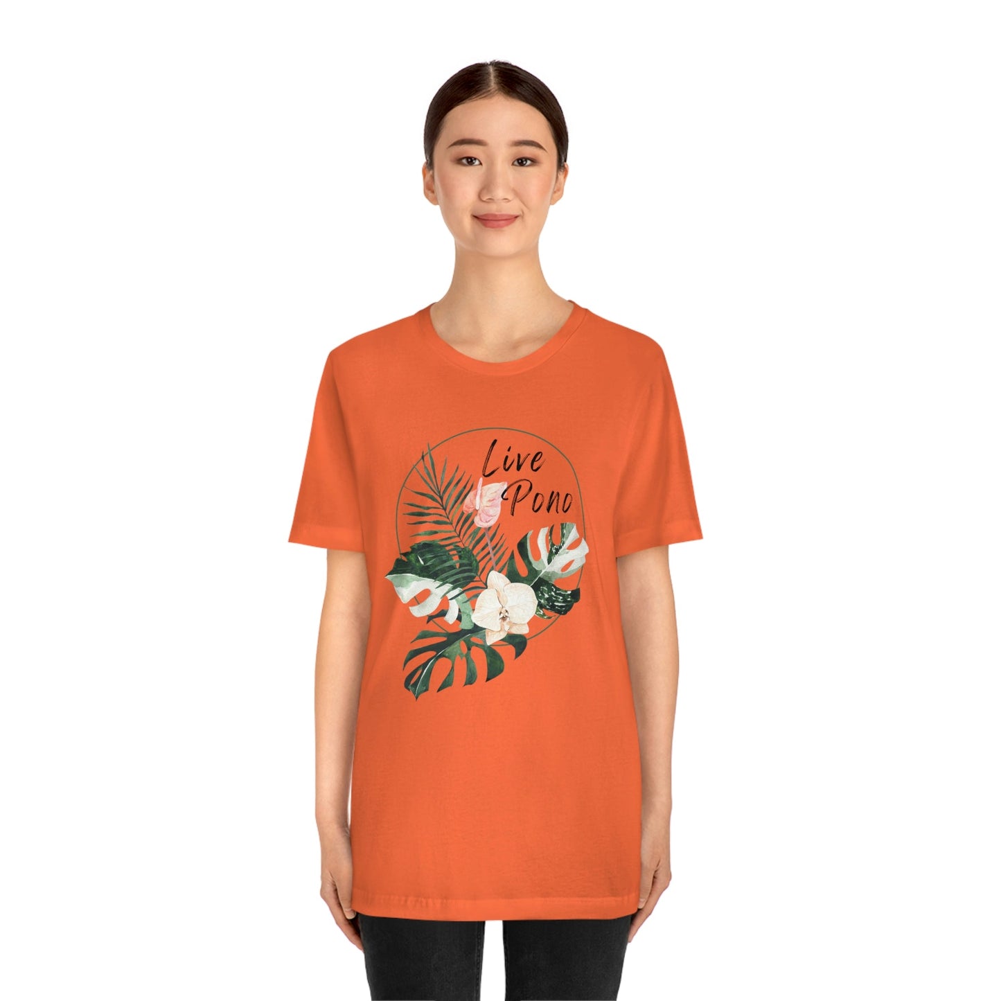 Live Pono Tropical Flower Unisex Jersey Tee - Global Village Kailua Boutique