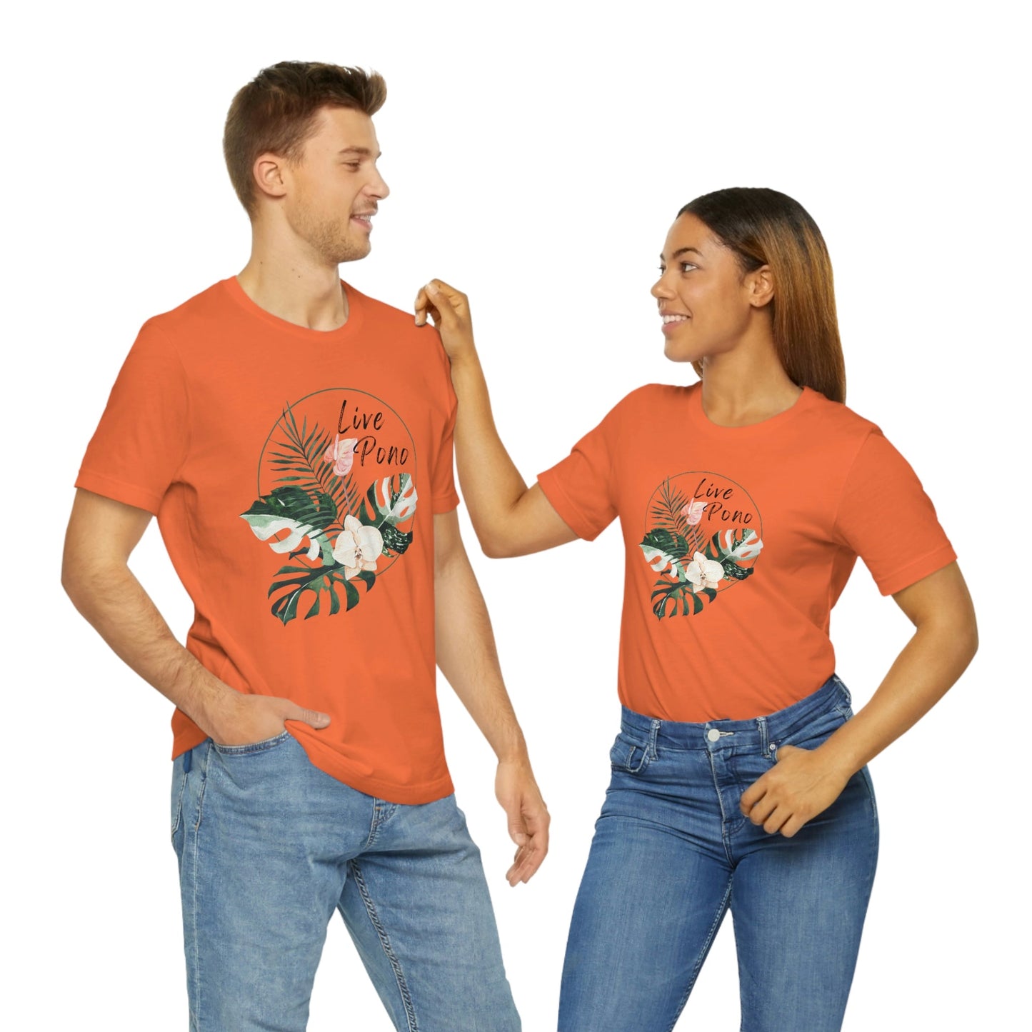 Live Pono Tropical Flower Unisex Jersey Tee - Global Village Kailua Boutique