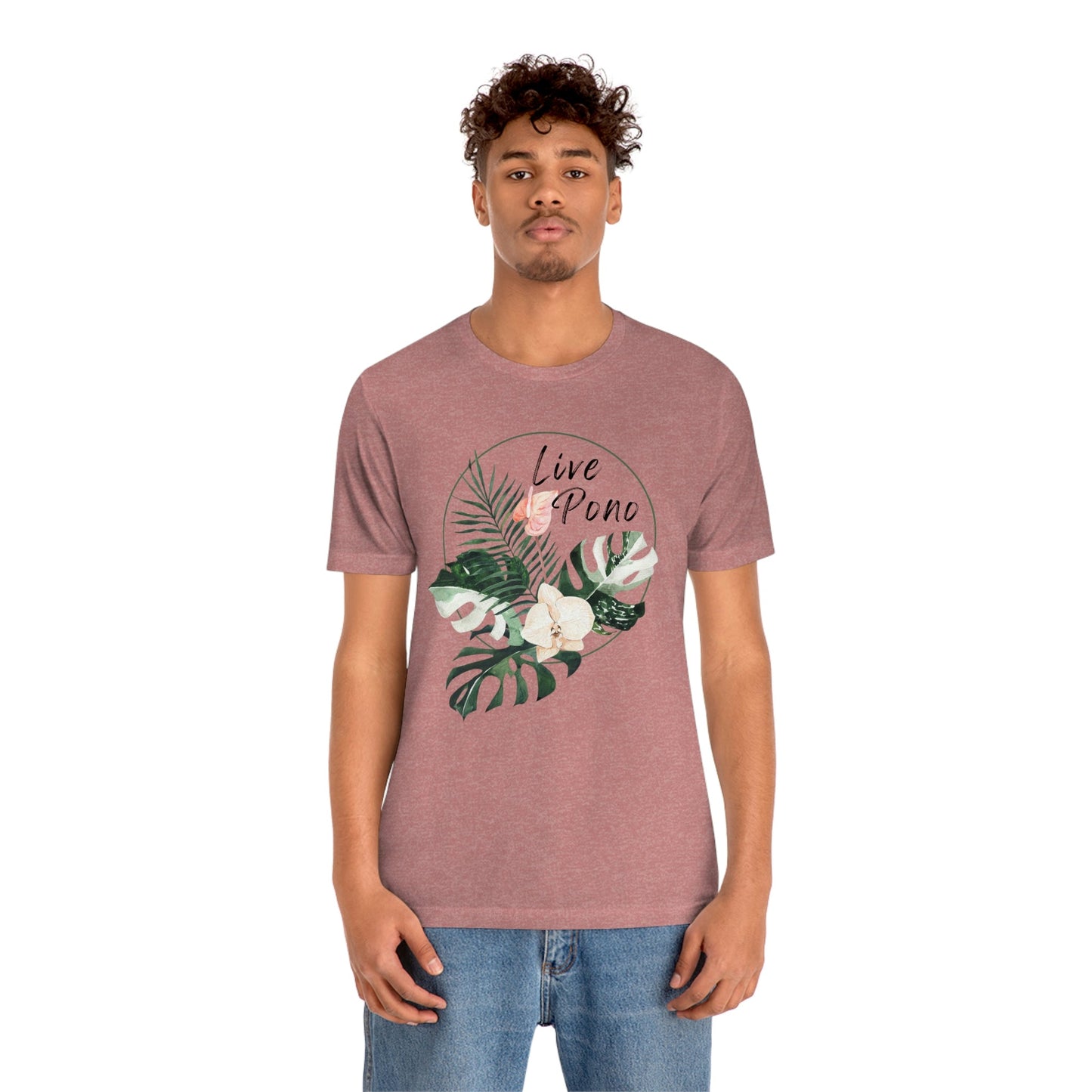 Live Pono Tropical Flower Unisex Jersey Tee - Global Village Kailua Boutique